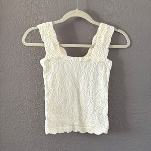 Elegant Cream Textured Women's Top